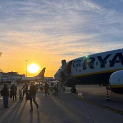 Sunset beim Ankommen