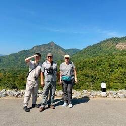 Title, Roel and me near the dam