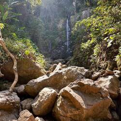 End of the path: a beautiful waterfall