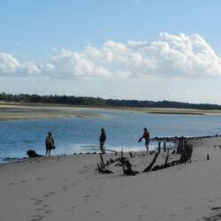 Passage a marée basse sur la route des ruines romaines