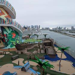Not sure how minigolf will go at sea. Time will tell.