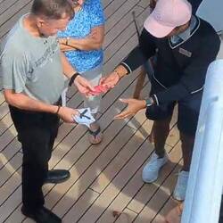 Hard to believe, but Mark and Shawn won the tic tac toe game.