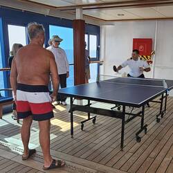 Happy to say Mark wins in ping pong