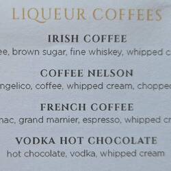 As we couldn't get off I consoled myself with a vodka hot chocolate.