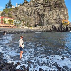 Fussbad am Kiesstrand