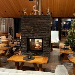 Kaminzimmer an der Reception