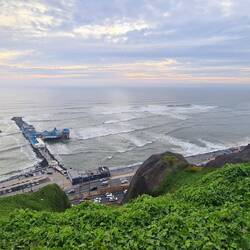Big views of the sea from the top of the cliff