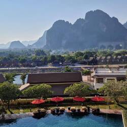 Ankunft am Nachmittag am Hotel mit einem tollen Ausblick.