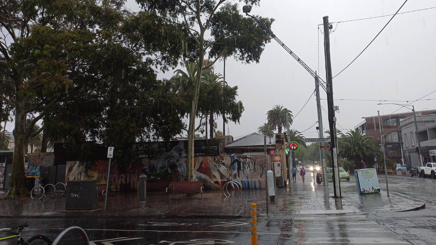 Melbourne downpour