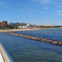 View from pier back to waterfront