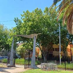 Gardens leafy entrance sculpture