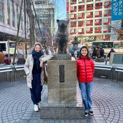 Hachiko beim Shibuya crossing