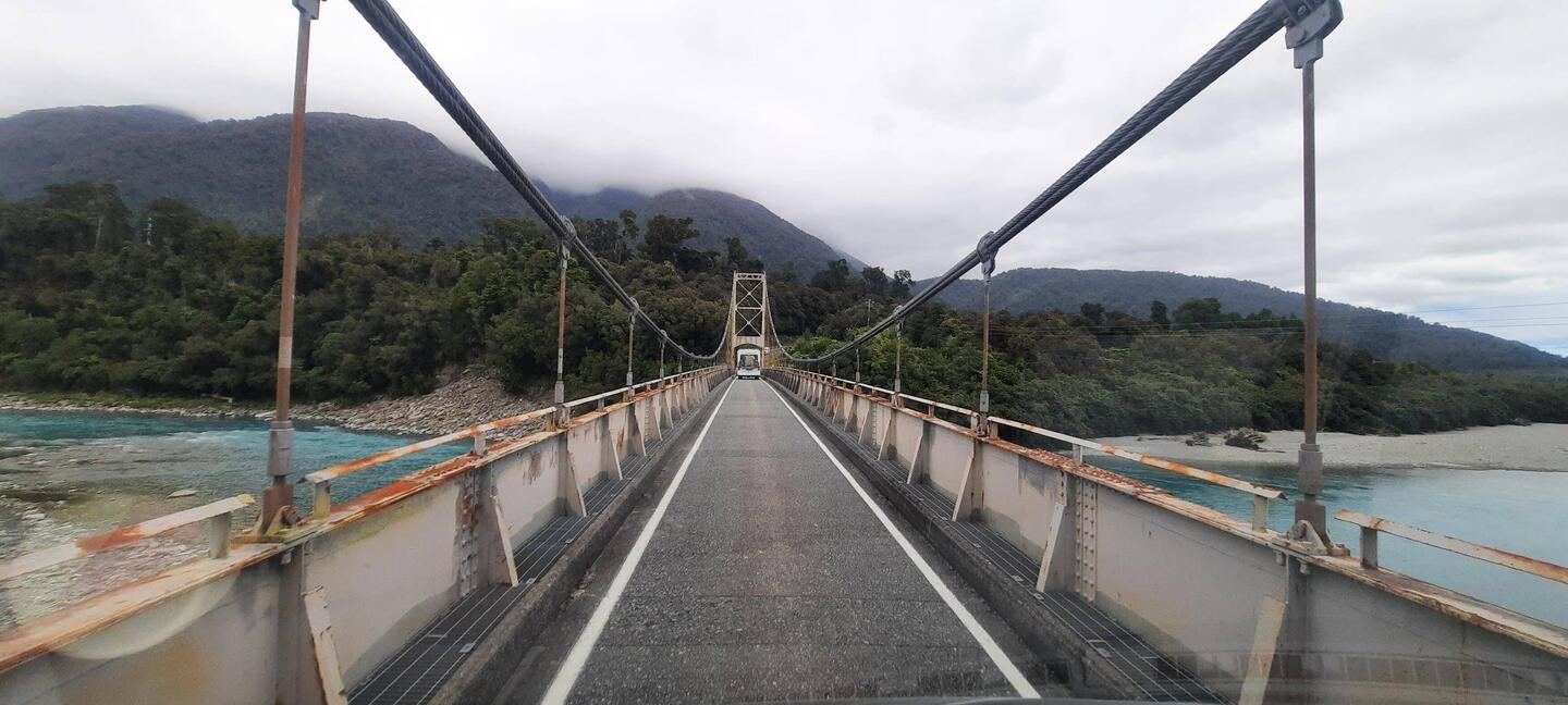 Driving towards Haast and Jackson Bay