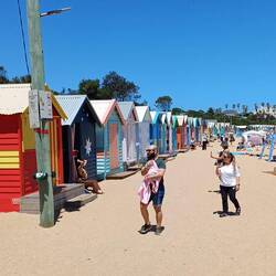 Colourful bathing boxes