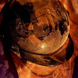 Ein Helm mit "Gefrierbrand"