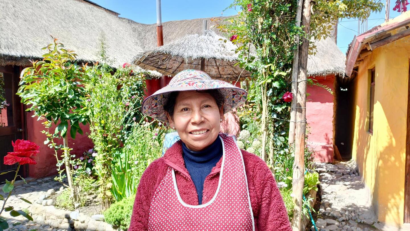 The lovely Señora Hilde, who runs Casa Bella Flor in Yanque