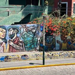 Wandmalerei und Begrünung in Baranko