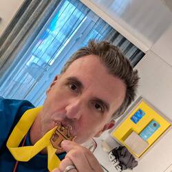 Meanwhile back onboard my medal collection finally commenced with a bronze in the ping-pong.