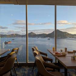 Waking up to a new port is one of the best things about cruising. Not a bad breakfast view.