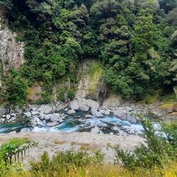 Haast Pass. Photo taken while waiting for road to open
