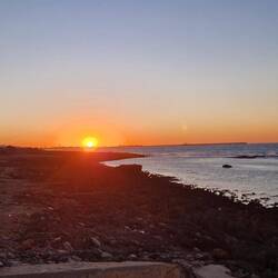 Sonnenuntergang kurz vor Casablanca