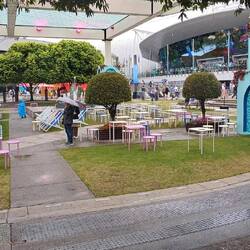 Outside area in rain