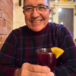 Cheers with sangria ... Mui's birthday dinner @ TAPAteria — Old Colorado City, CO.