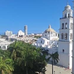 Blick auf den Zócalo (früheren Marktplatz) aus unserem Hotelzimmer