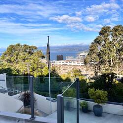 Blick aus dem Zimmer in Wellington