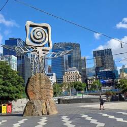 Sculpture on Southbank walkway