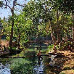 An der Quelle des Wasserfalls angekommen.