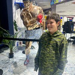 Mateo next to Muhammad Ali-"The Greatest"