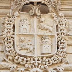 Das Wappen von Castilien und Leon.