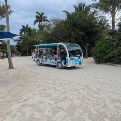 And even walked across the island rather than using the fatty bus