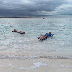 These floating rubber things were super relaxing too