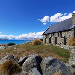 Famous Stone Church in Tekapo