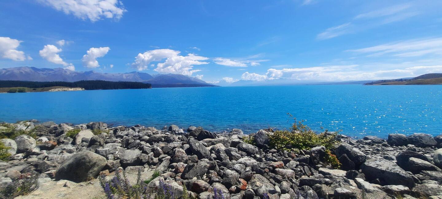 Pukaki Lake with Mt Cook in the distance