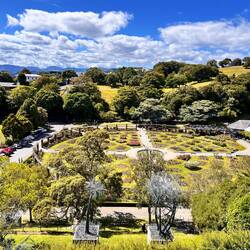 Blick auf den Rosengarten