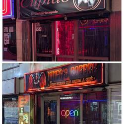 Strip club coffee shops in a mall