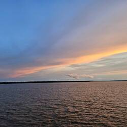 Sunset over the Amazon
