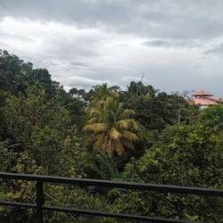 Aussicht vom Balkon meines Zimmers