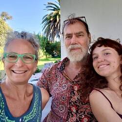 Happy family, out in the countryside; Carmen Bajo near Melipilla