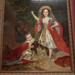 Портрет детей Волконских с арапом (1843)