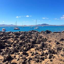 Blick auf Corralejo von Lobos