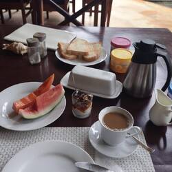 Leckeres Frühstück mit gutem Kaffee
