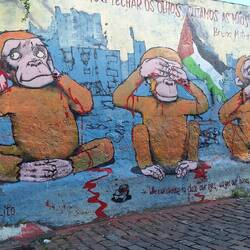 The caption read, 'when we choose to close our eyes we get our hands dirty'