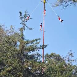 Traditionelle Zeremonie vor dem anthropologischen Museum
