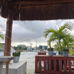 Zeit auf der Dachterrasse verbracht