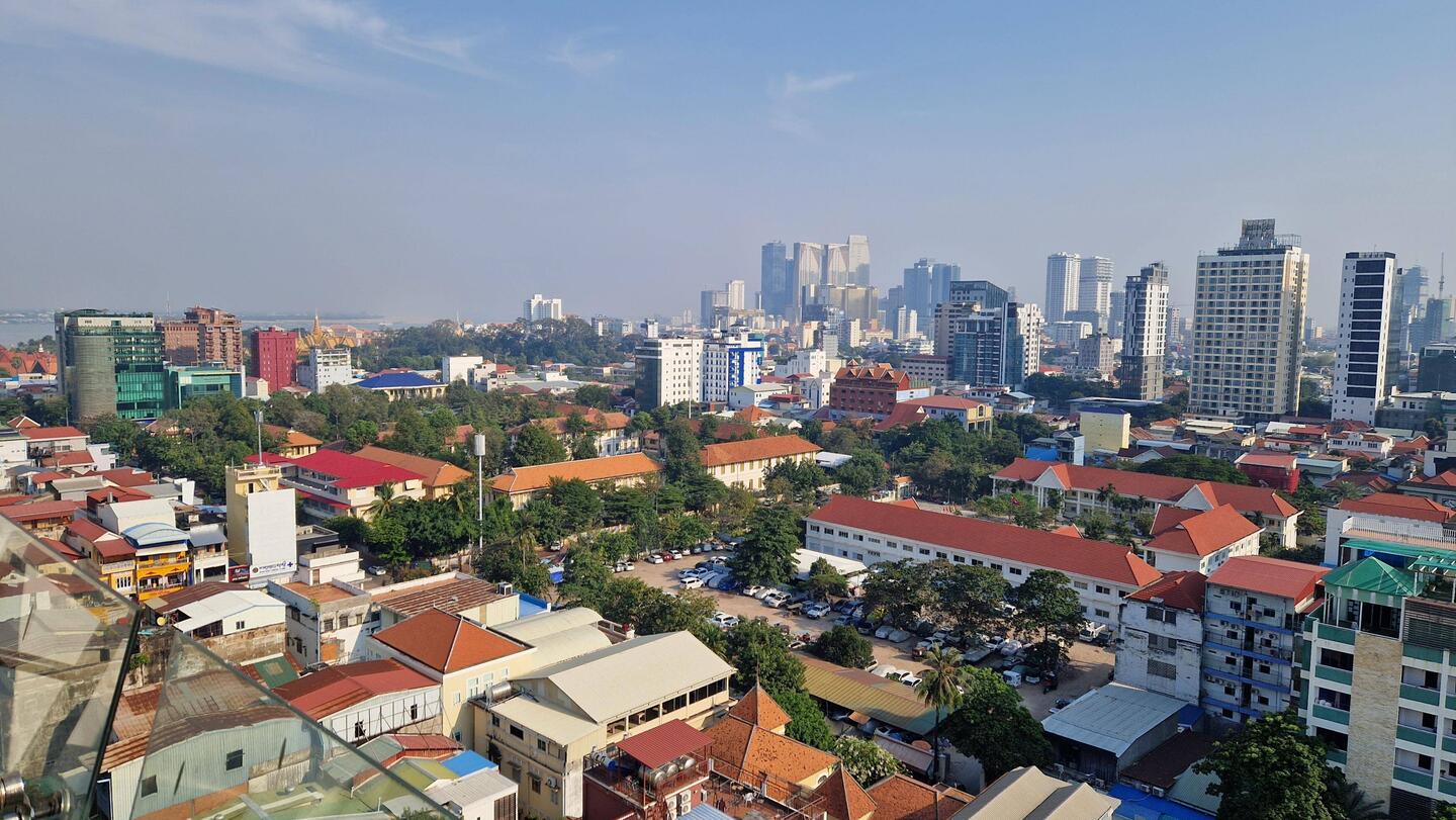 Aussicht aus unserem Hotelzimmer im 16. Stock