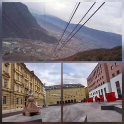 Blick auf Bozen und den Südtiroler Landtag